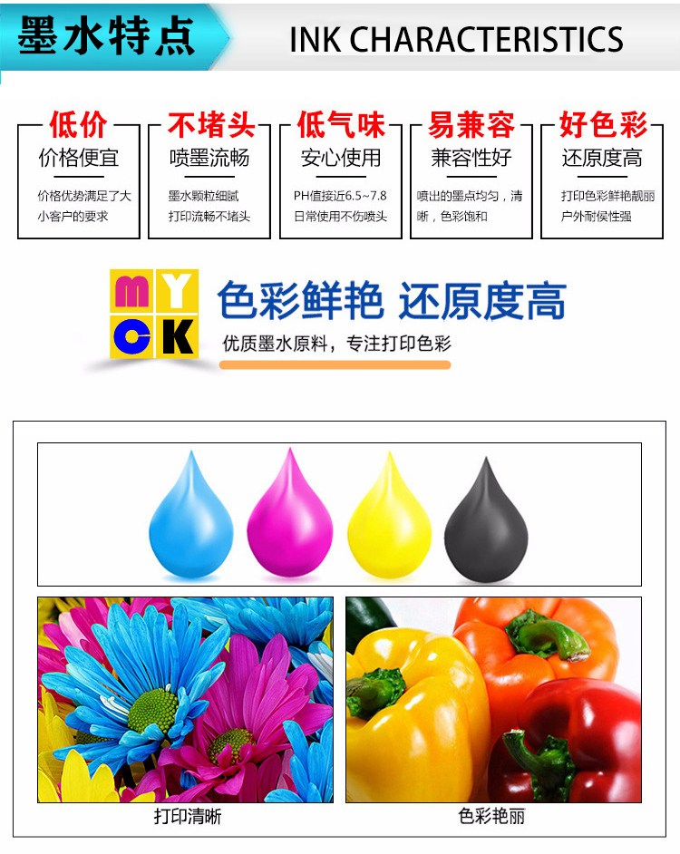 墨水特點